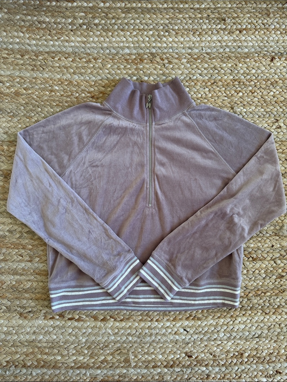 Victoria’s Secret Women's Mauve Half-Zip Pullover Sweater
